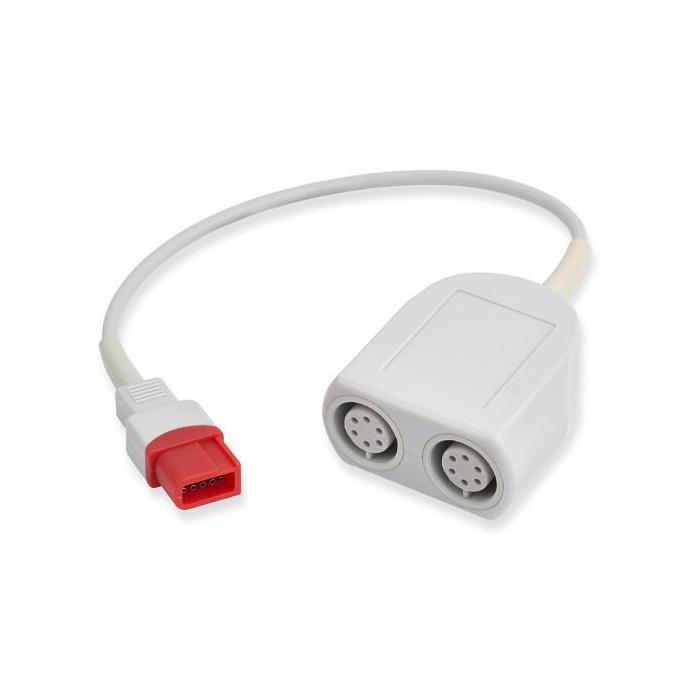 700-0028-00 Spacelabs Dual 10-Pin IBP Converter Cable, IBP Adapter Cable