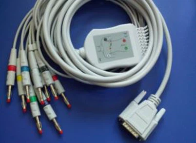 Nihon Kohden BA-902D 10lead EKG Cable nrog Leadwires IEC, txiv tsawb los ntawm Suav teb tsis muaj Resistor