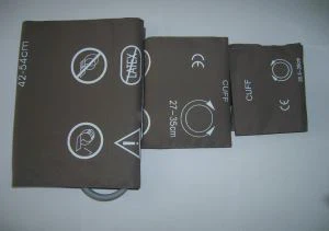 Neonate, me nyuam yaus, menyuam yaus, laus, me me Cov laus, loj loj, thim Reusable NIBP Cuff, ib lub raj dej / ob chav Tube 42-54cm nrog TPU thiab Nylon