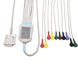 Edan EKG Cable Thiab Leadwires 10 Txhuas Snap
