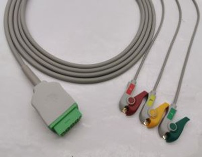 GE Txoj Kev Kho Mob Ib Leeg Ib Leeg 3 Txhuas ECG Cable Clips
