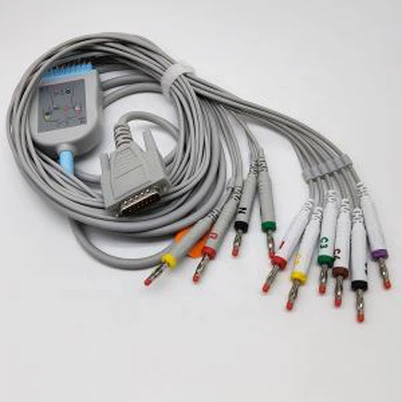 Nihon Kohden Tshaj EKG Cable Thiab Leadwires Txiv Tsawb