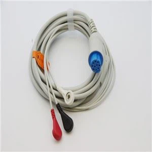 Hnub Tim Ohmeda 10 Tus Pin 3 Ua Tus Tuav ECG Cable Leadwire