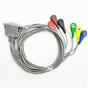 Schiller DB15 Connector ECG Cable 7 Txhim Kho AHA Snap