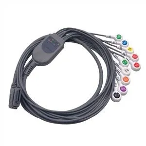 ECG Holter Cable 10-lead Snaps IEC Rau Kev Ua Phem Rau Biolight