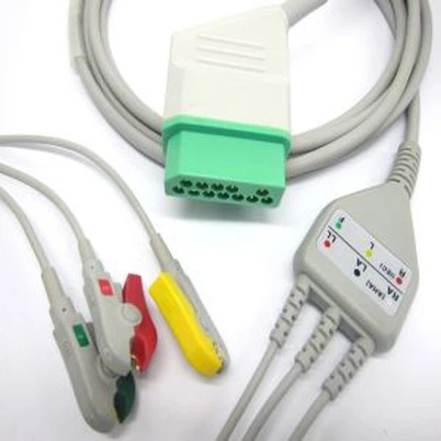 Nihon Kohden 3 Lead ECG Cable IEC